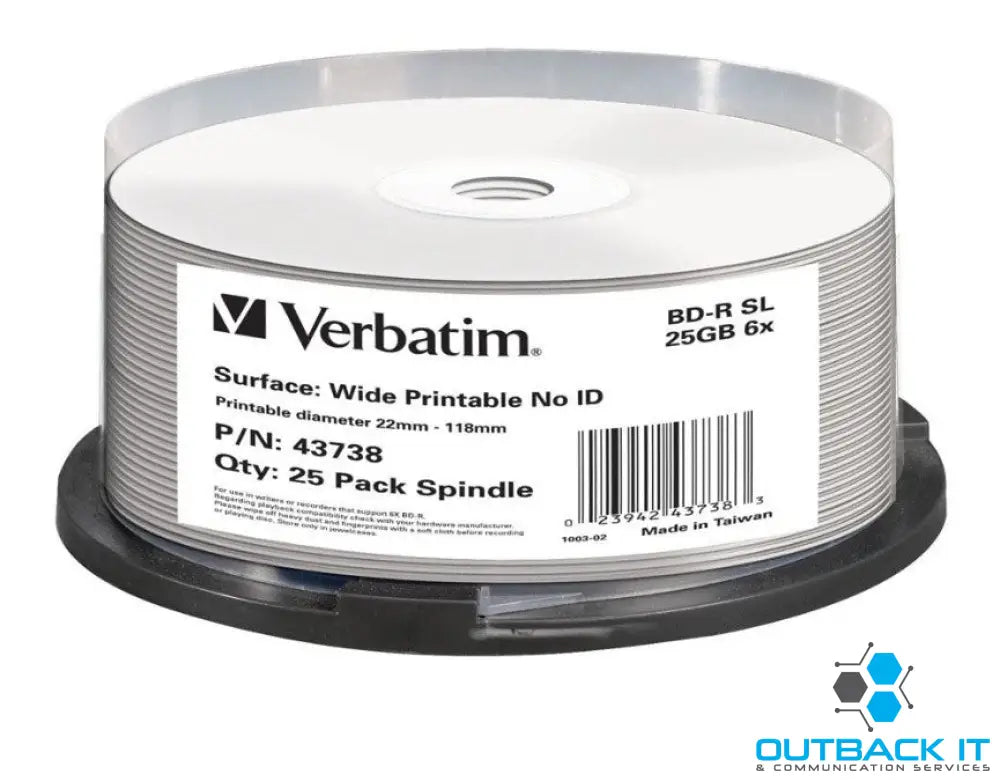 Verbatim Blu-Ray BD-R 25pk 25GB 6x Spindle Blu-Ray Media
