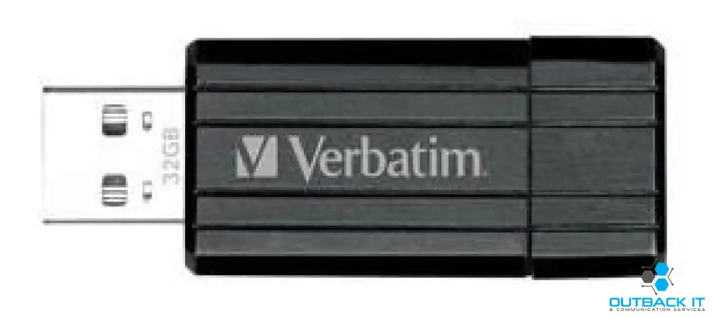 Verbatim Store’n’Go Pinstripe USB Drive 32GB USB Storage Drive Memory Stick (Black) 2 Years Limited Warranty USB2.0