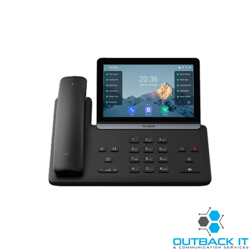 Yealink SIP-T88W Pro IP Phone 7’ Touchscreen Android 13 HD Voice Bluetooth Handset Wi-Fi 6 Dual USB PoE Wall Mountable