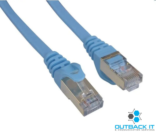 8Ware CAT7 Cable 0.5m (50cm) - Blue Color RJ45 Ethernet Network LAN UTP Patch Cord Snagless Flat cable Network Cables
