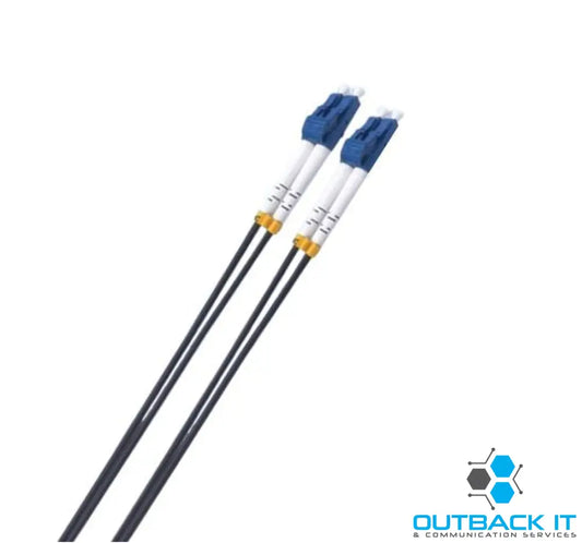 8ware Fibre UPC LC-LC Single Mode OS2 Dual-core Optic Duplex Armored Low smoke zero halogen (LSZH) cable Black 10M Fibre