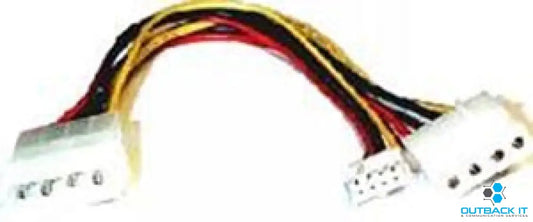 8ware Power Splitter to Hard & FDD + Floppy drv 1x Molex (Female) to 2x Molex (Male) + 1x Floppy (Female) 30cm cable