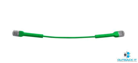 8ware Ultra-Thin Flexible CAT6 Cable 0.25M - Green Colour 90° Angled RJ45 Connectors Ethernet Network LAN Patch Cord