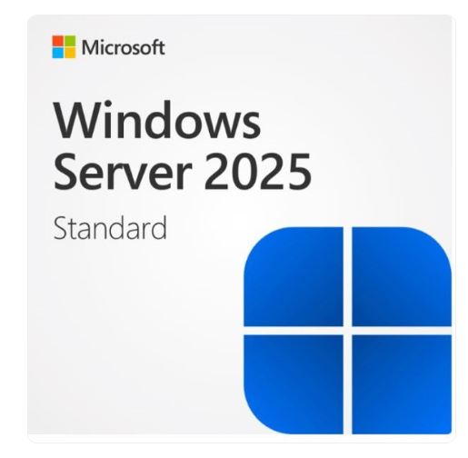 Microsoft Windows Server Standard 2025 64Bit English 1pk DSP OEI DVD 16 Core . Office and Corporate Enhanced Security & Remote No Refund & Downgrade