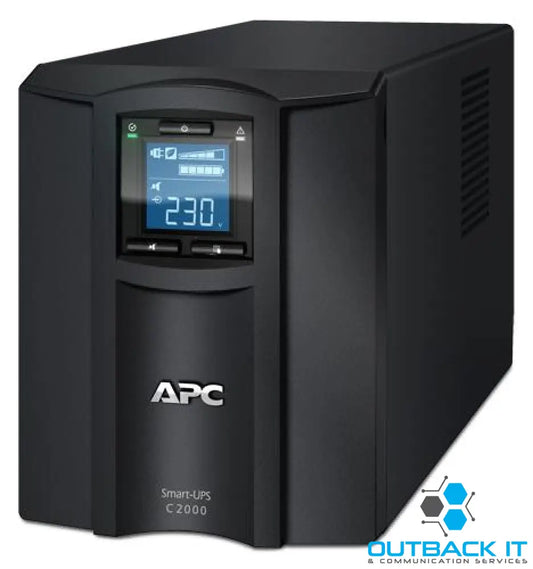 APC Smart-UPS C 2000VA/1300W Line Interactive UPS Tower 230V/16A Input 6x IEC C13 Outlets Lead Acid Battery USB &