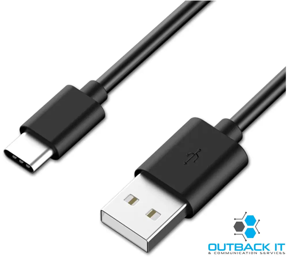 Astrotek 1m USB-C Type-C Data Sync Charger Cable Black Strong Braided Heavy Duty Charging for Samsung Galaxy Note 8 S8