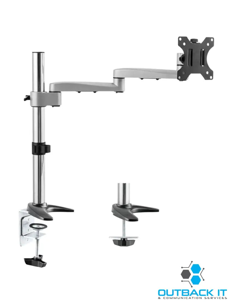 Astrotek Monitor Arm Desk Mount Height Adjustable Stand for Single LCD Display 23.8’ 24’ 27’ 31.5’ 32’ 8kg 30° Tilt