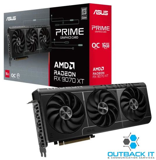 ASUS AMD Radeon PRIME-RX9070XT-O16G RX 9070 XT 16GB GDDR6 OC Edition 20 Gbps 2.5 Slot 256-bit PCI-E AMD Chipset