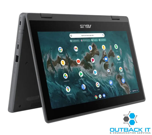 ASUS Chromebook 11.6’ Flip CR1100FKA 2 in 1 Convertible 8MP & 720p Camera Pen Stylus Touch Rugged Intel Celeron N4500