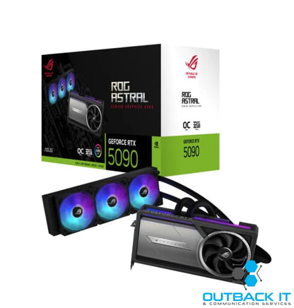 ASUS nVidia GeForce ROG-ASTRAL-LC-RTX5090-O32G-GAMING 32GB GDDR7 2580MHz Boost 28Gbps 512-bit Digital Max Res 7680 x