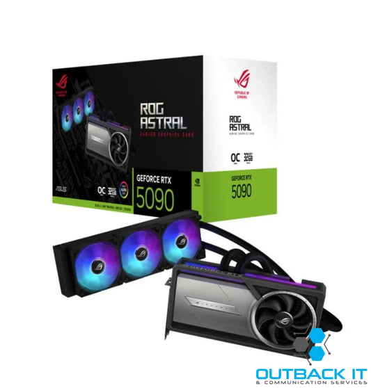 ASUS nVidia GeForce ROG-ASTRAL-LC-RTX5090-O32G-GAMING 32GB GDDR7 2580MHz Boost 28Gbps 512-bit Digital Max Res 7680 x