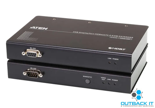 Aten 4K DisplayPort HDBaseT 2.0 KVM Extender with RS232 Ethernet extension Long Reach mode extends up to 1920 x 1080