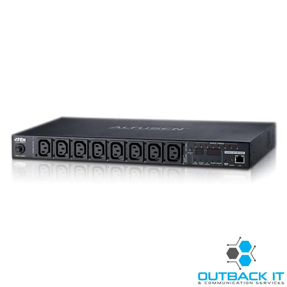 Aten 8-Port 10A Eco Power Distribution Unit - PDU over IP 1U Rack Mount Design Control and Monitor Power Status