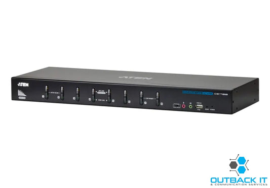 Aten 8 Port USB DVI Dual Link KVM Switch Video DynaSync 2.1 Audio multi-display support by stacking up to four CS1788