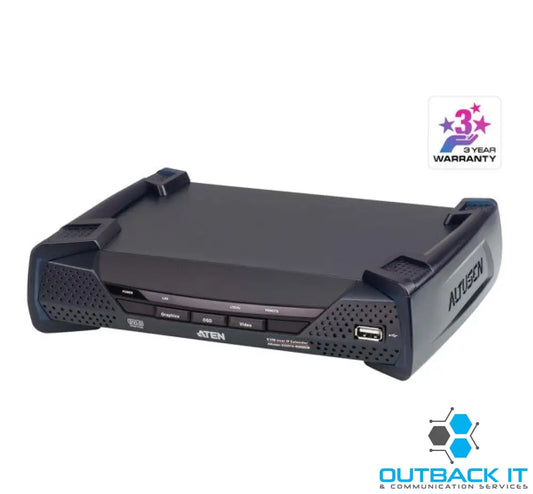 Aten DVI Dual Link KVM over IP Receiver with Dual DC Power supports up to 2560 x 1600 @ 60 Hz USB and 3.5mm Audio input