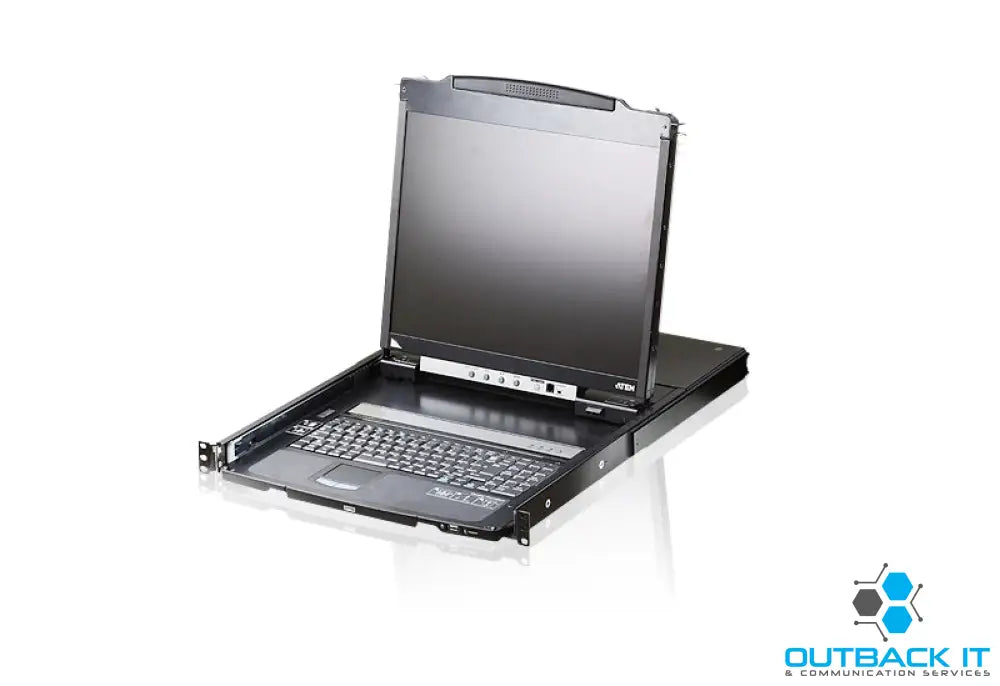Aten Rackmount Dual Rail LCD Console VGA PS/2-USB w/ 19’ LCD Display 1x Custom KVM Cable Included 1280x1024@75hz
