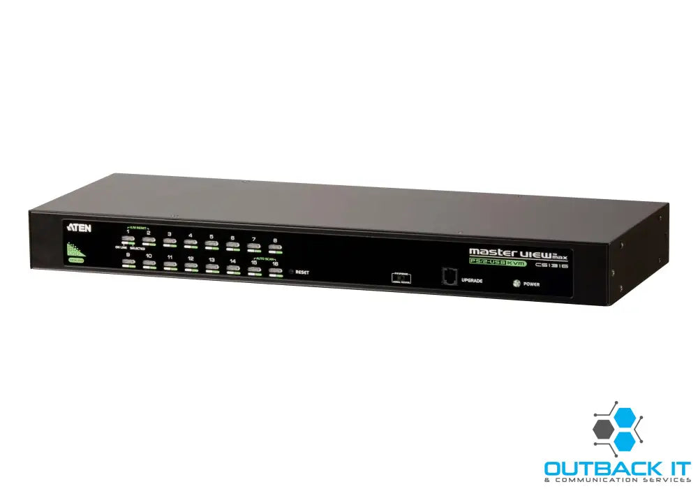 Aten Rackmount KVM Switch 16 Port VGA PS/2-USB KVM Cables NOT Included Selection Via Front & USD Menu Broadcast Mode