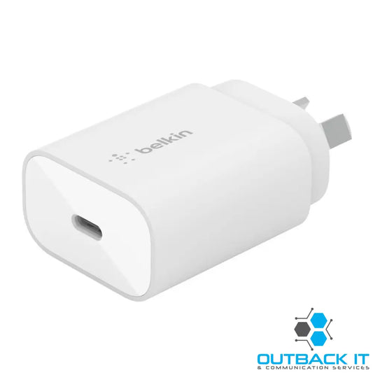 Belkin BoostCharge 25W USB-C PD 3.0 PPS Wall Charger - White (WCA004auWH) Dynamic Power Safe & Efficient Compact &