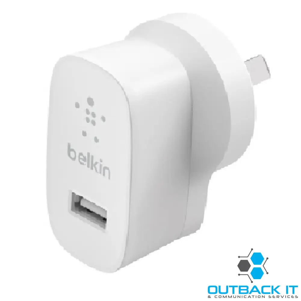 Belkin BoostCharge USB-A Wall Charger (12W) - White (WCA002auWH),Compatible With Any USB-A devices Lightweight Charger