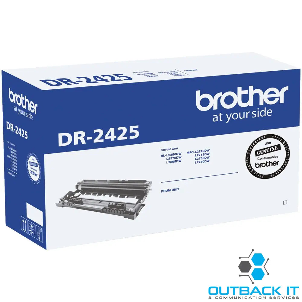 Brother DR-2425 Mono Laser Drum- Standard Cartridge - HL-L2350DW/L2375DW/2395DW/MFC-L2710DW/2713DW/2730DW/2750DW- up to