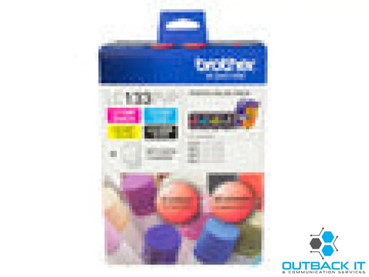 Brother LC-133 Photo Value Pack 1X Black 1XCyan 1XMagenta 1XYellow + 40 Sheets Photo Paper Brother Printer Consumable