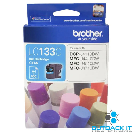 Brother LC-133C Cyan Ink-600p-MFC-J6520DW/J6720DW/J6920DW and DCP-J4110DW/MFC-J4410DW/J4510DW etc. Brother Printer
