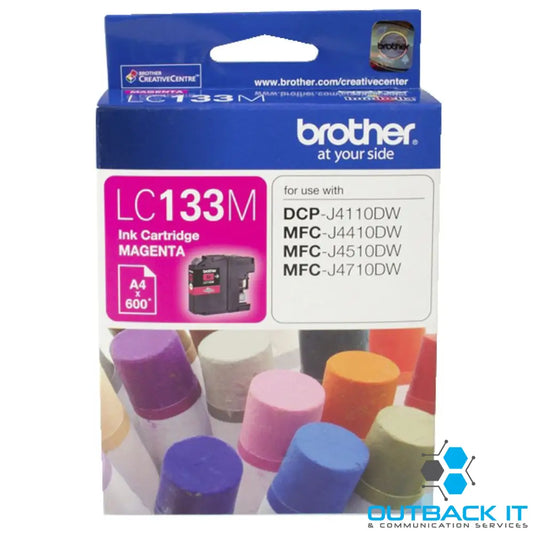 Brother LC-133M Magenta Ink -600 p- MFC-J6520DW/J6720DW/J6920DW and DCP-J4110DW/MFC-J4410DW etc. Brother Printer