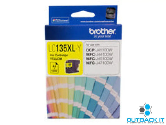 Brother LC-135XLY Yellow Ink Cartridge- MFC-J6520DW/J6720DW/J6920DW and DCP-J4110DW/MFC-J4410DW/J4510DW/J4710DW - 1200