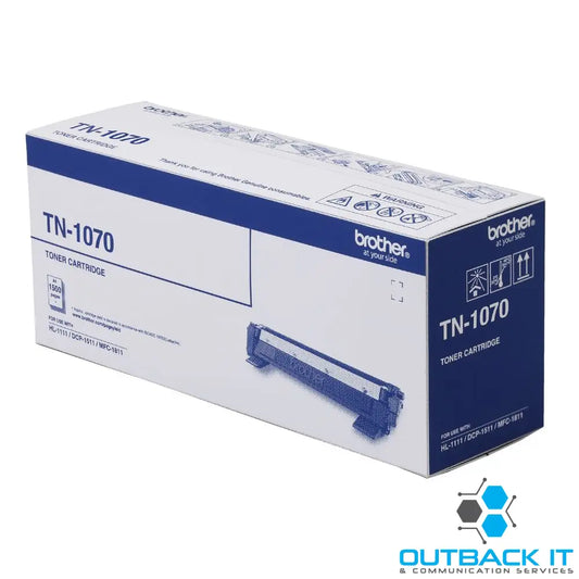Brother TN-1070 1000 page Yield Toner Cartridge to suit HL-1110/DCP-1510/MFC-1810 Brother Printer Consumable - MONO