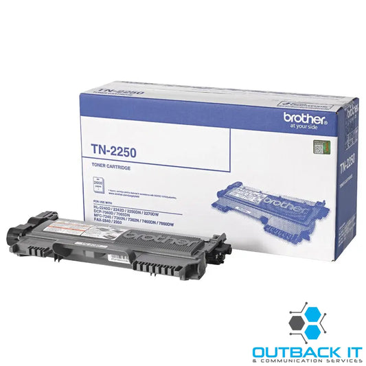 Brother TN-2250 Mono Laser- High Yield HL-2240D/2242D/2250DN/2270DW DCP-7060D/7065DN MFC-7360N/7362N/7460DN/7860DW/7240