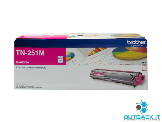 Brother TN-251M MAGENTA TONER CARTRIDGE TO SUIT HL-3150CDN/3170CDW/MFC-9140CDN/9330CDW/9335CDW/9340CDW