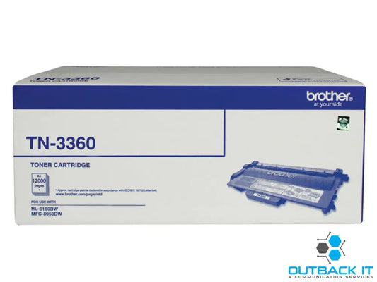 Brother TN-3360 Mono Laser Toner - Super High Yield (12000 pages) - HL-HL-6180DW & MFC-8950DW *B2B Exclusive* Brother