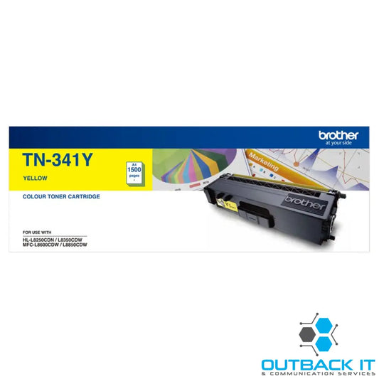 Brother TN-341Y Colour Laser Toner-Standard Yellow HL-L8250CDN/8350CDW MFC-L8600CDW/L8850CDW - 1500Pages Brother