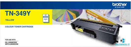 Brother TN-349Y AYS *EXCLUSIVE TO B2B* Colour Laser Toner-Super High Yield Yellow- HL-L9200CDW MFC-L9550CDW - 6000Pages