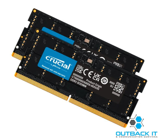 Crucial 64GB (2x32GB) DDR5 SODIMM 5600MHz CL46 Notebook Laptop Memory ~CT2K32G48C40S5 DDR5 SODIMM (Notebook)