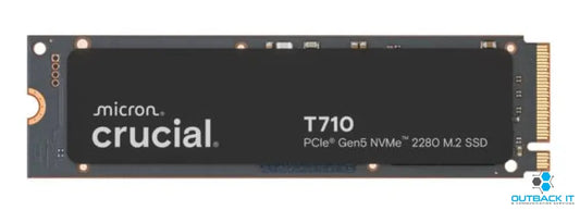 Crucial T710 2TB PCIe Gen5 NVMe 2280 SSD - 14500/13800 MB/s R/W 1200TBW 1500K IOPs 1.5M hrs MTTF with DirectStorage for