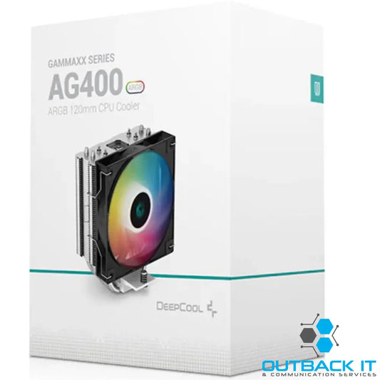 DeepCool AG400 ARGB Single Tower CPU Cooler TDP 220W 120mm Static ARGB Fan 4 Direct-Touch Copper Heat Pipes Intel