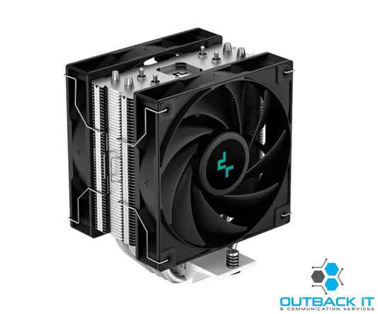 DeepCool AG400 PLUS Single Tower CPU Cooler Dual Fans 4 Heat Pipes 120mm PWM Fan Intel LGA1851/1700/1200/115X AM5/AM4