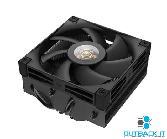 DeepCool AN400 Black Top Flow Low-Profile Air Cooler 150W Cooling Power 4 Heat Pipe Full ITX Motherboard Compatibility