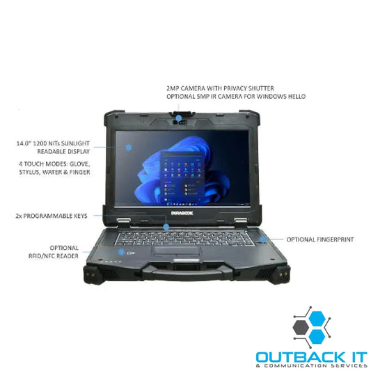DURABOOK Z14I 14’ FHD Intel® Core™ Ultra 5 125U Windows 11 16GB RAM 512GB PCIe SSD,Wi-Fi 7 Bluetooth v5.4 2MP Front