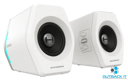 Edifier G2000 Gaming 2.0 Speakers System - Bluetooth V4.2/ USB Sound Card/ AUX Input/RGB 12 Light Effects/ 16W RMS