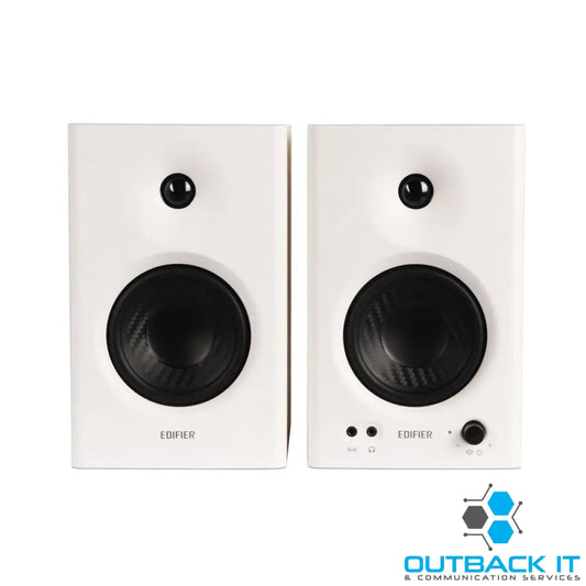 Edifier MR4 Studio Monitor - Smooth Frequency 1’ Silk Dome Tweeter 4’ Diaphragm Woofer Wooden RCA TRS AUX Ideal for