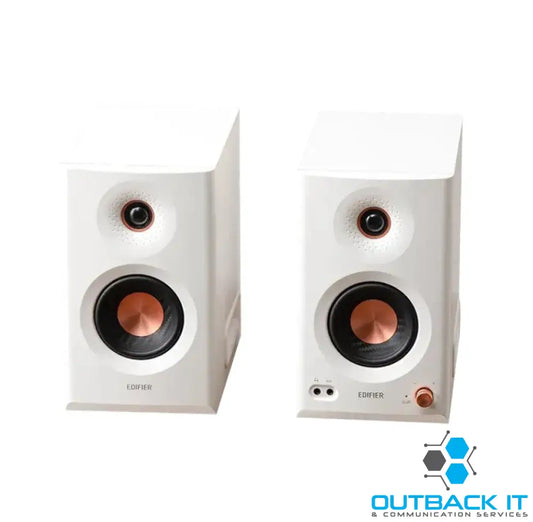 Edifier MR5 WHITE Tri-amped Powered Studio Monitor Speakers 46Hz to 40kHz External Speakers