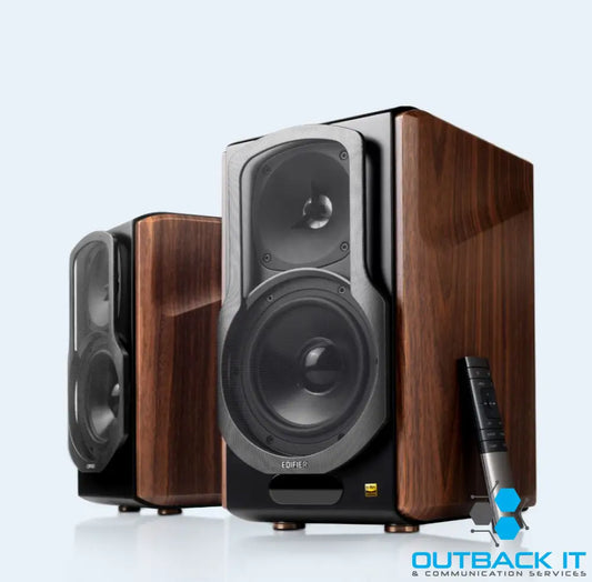 Edifier S2000MKIII 2.0 Lifestyle Active Bookshelf Bluetooth Studio Speakers - BT/AUX/Optical/Coaxial 124W RMS MDF Wood