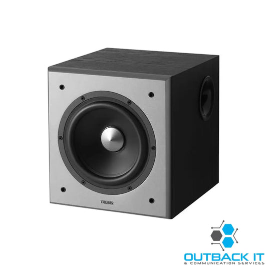 Edifier T5 Powered Active Subwoofer Black 38Hz frequency response MDF enclosure Adjustable Bass and Frequency Bandwidth