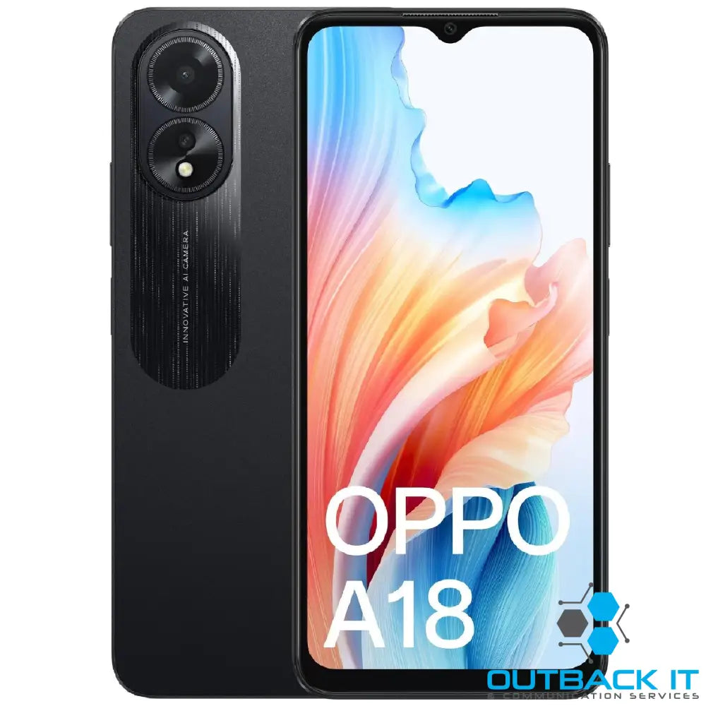 EOL OPPO A18 4G 128GB - Glowing Black (CPH2591AU Black)*AU STOCK* 6.56’ HD + 90Hz 4GB/128GB 8MP/5MP Dual SIM 5000mAh 2