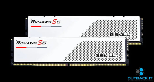 G.SKILL F5-5200J4040A16GX2-RS5W 32GB (2 x 16GB)/ DDR5 5200 MT/s/ Timings 40-40-40-83/ Voltage 1.1V/ Ripjaws S5 DDR5