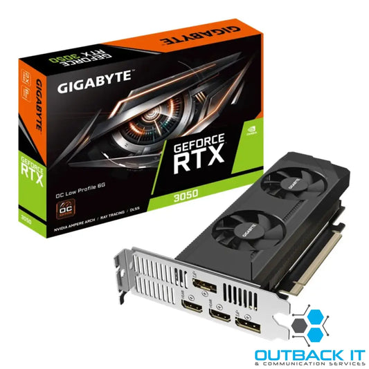 Gigabyte GeForce RTX™ 3050 OC Low Profile 6G 1477 MHz CUDA 2304 14000 MHZ GDDR6 96 bit PCI-E 4.0 PSU 300W DP1.4a*2 HDMI