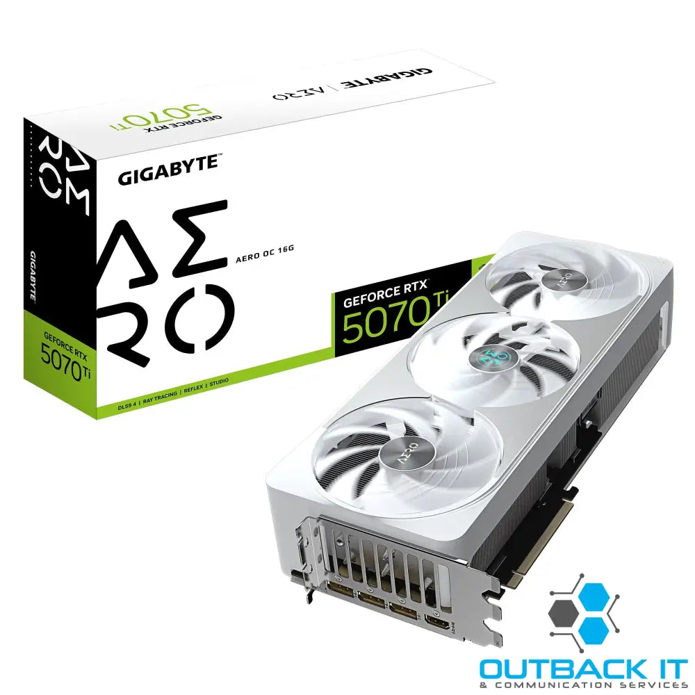 Gigabyte GeForce RTX™ 5070 Ti AERO OC 16G 2588 MHz CUDA 8960 28 Gbps GDDR7 256 bit PCI-E 5.0 PSU 750W DisplayPort 2.1b
