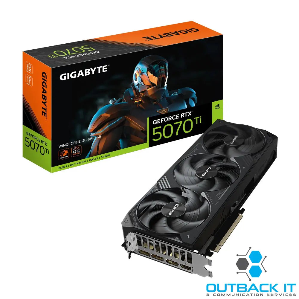 Gigabyte GeForce RTX™ 5070 Ti WINDFORCE OC SFF 16G 2497 MHz CUDA 8960 28 Gbps GDDR7 256 bit PCI-E 5.0 PSU